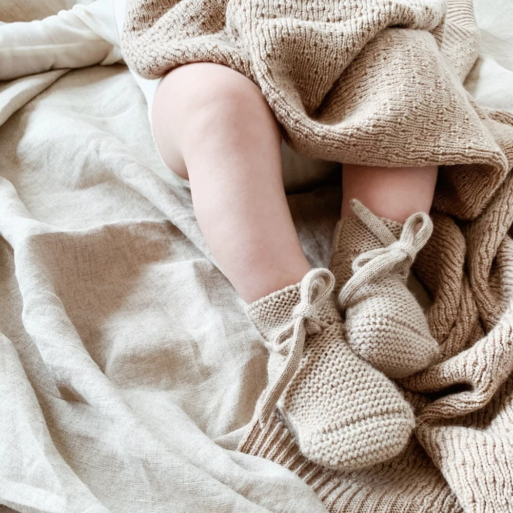 HVID Slofjes Sand 0-9 Mnd 5 HVID Slofjes Sand 0-9 Mnd - Afbeelding 5