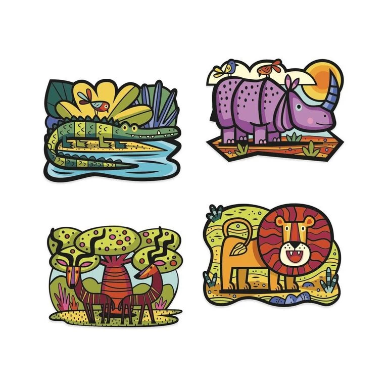 DJECO Flock Kleurplaat Savanne 3 Jr+ 3 DJECO Flock Kleurplaat Savanne 3 Jr+ - Afbeelding 3