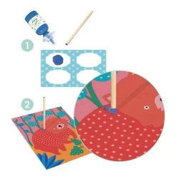 DJECO Verven Met Stokjes Pointillisme 3 Jr+ -Creatieve Speelgoed Winkel DJECOvervenmetstokjesPointillisme3jr DJ09689a