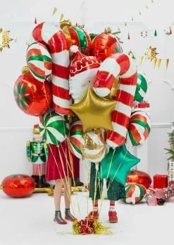 Folie Ballon Candy Cane Rood Wit 82 Cm -Creatieve Speelgoed Winkel Folieballoncandycaneroodwit82cmFB53 007d