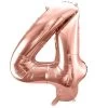 Folie Ballon Cijfer 4 Roze 86 Cm