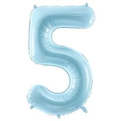 Folie Ballon Cijfer 5 Blauw 86 Cm