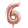 Folie Ballon Cijfer 6 Roze 86 Cm
