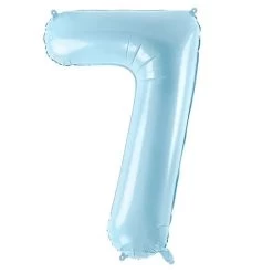 Folie Ballon Cijfer 7 Blauw 86 Cm