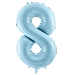 Folie Ballon Cijfer 8 Blauw 86 Cm