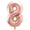 Folie Ballon Cijfer 8 Roze 86 Cm