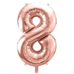 Folie Ballon Cijfer 8 Roze 86 Cm