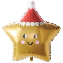 Folie Ballon Kerstster 80 Cm
