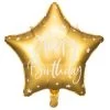 Folie Ballon Ster Happy Birthday Goud 40 Cm