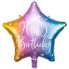 Folie Ballon Ster Happy Birthday Gradient 40 Cm