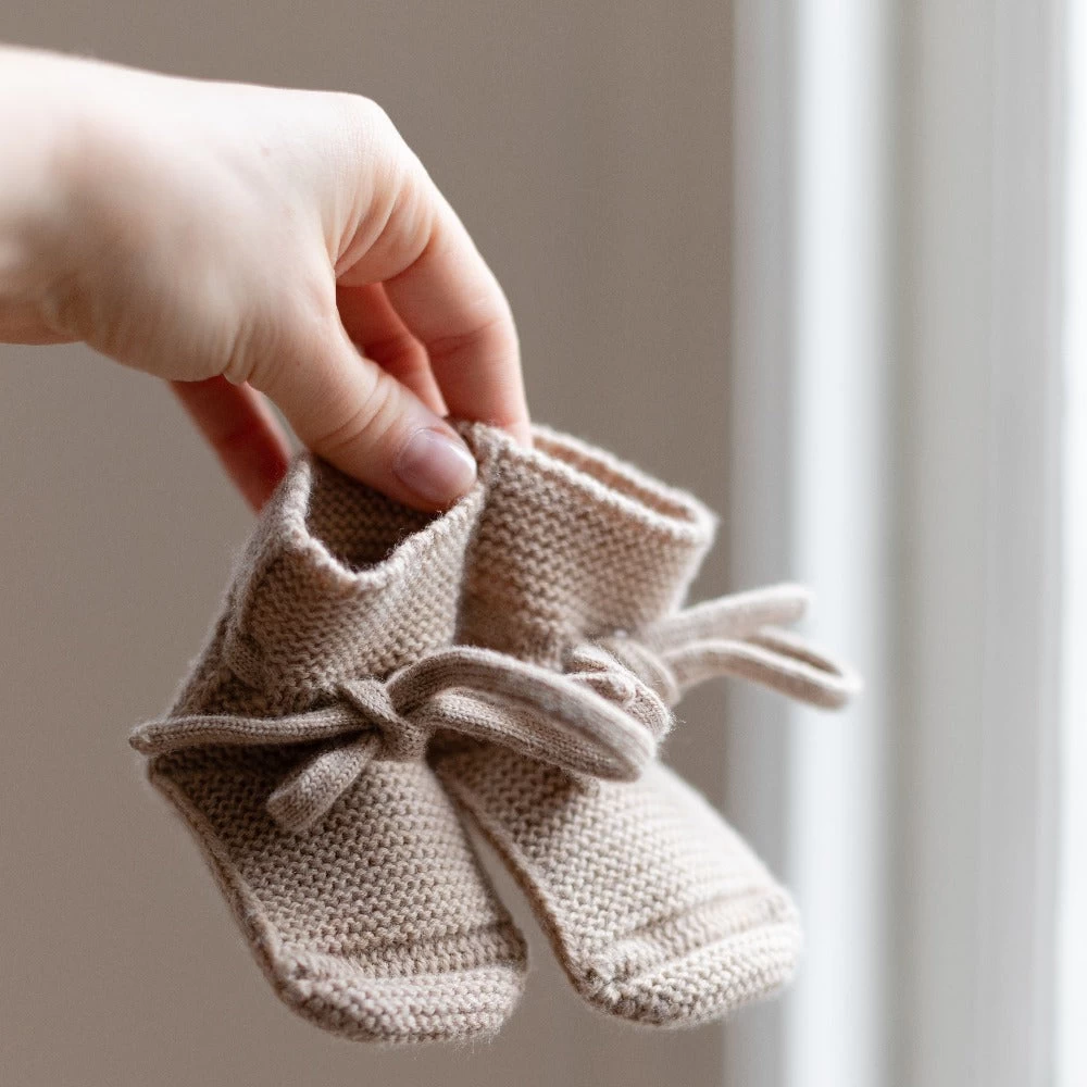 HVID Slofjes Sand 0-9 Mnd 4 HVID Slofjes Sand 0-9 Mnd - Afbeelding 4