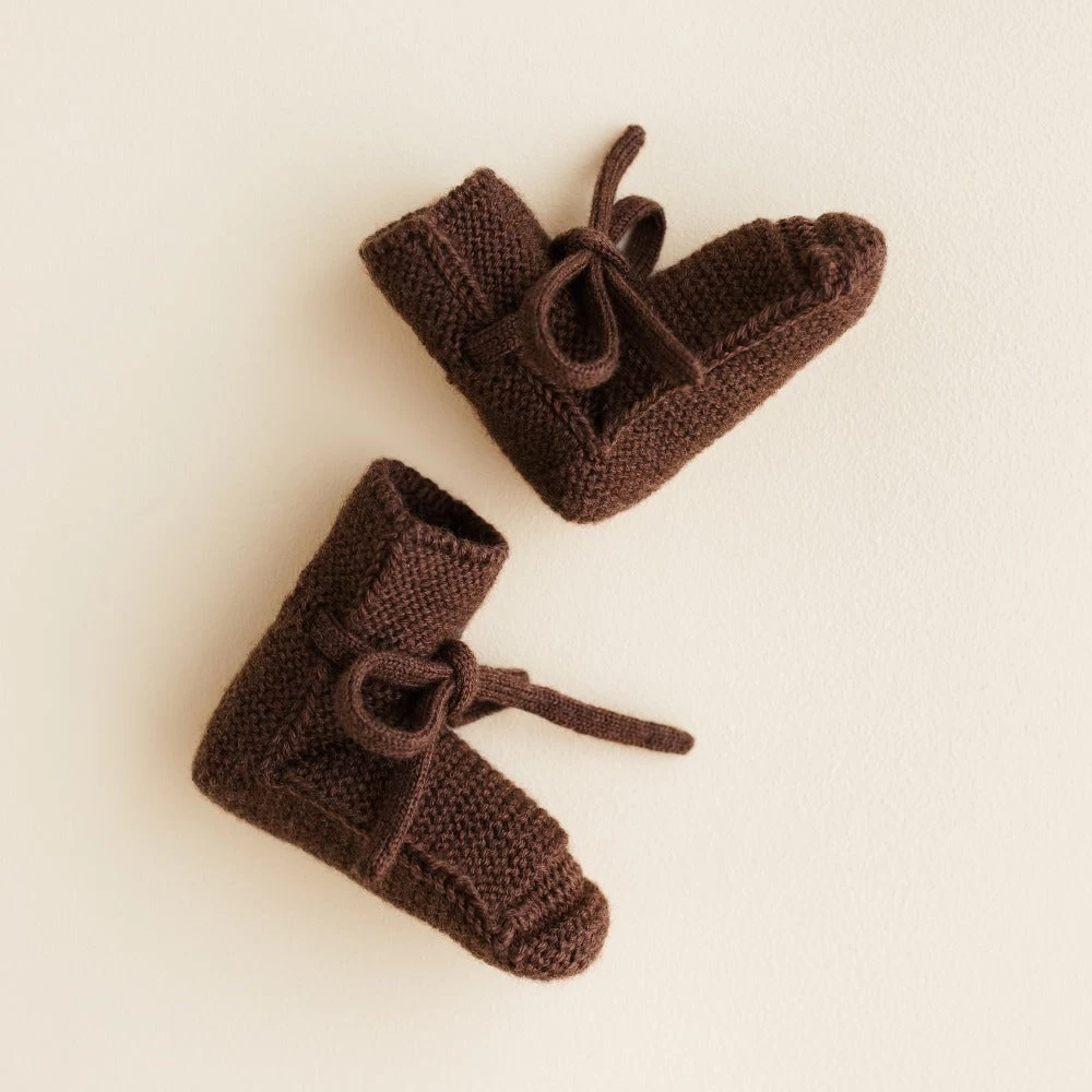 HVID Slofjes Dark Brown 0-9 Mnd 3 HVID Slofjes Dark Brown 0-9 Mnd - Afbeelding 3