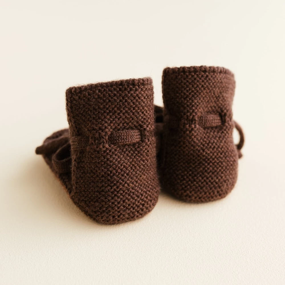 HVID Slofjes Dark Brown 0-9 Mnd 2 HVID Slofjes Dark Brown 0-9 Mnd - Afbeelding 2