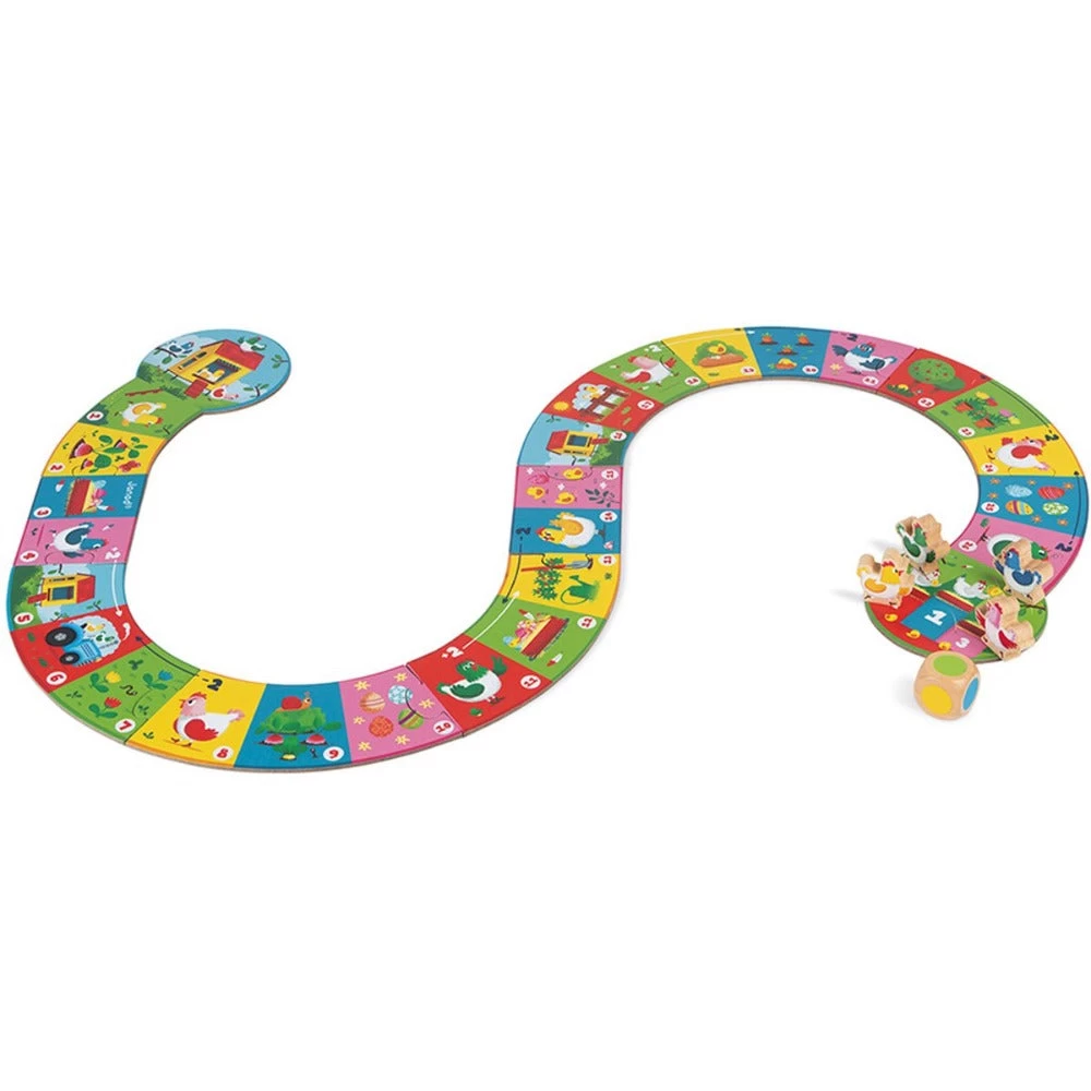 JANOD Ganzenbord Kippenrace 3-7 Jr 2 JANOD Ganzenbord Kippenrace 3-7 Jr - Afbeelding 2