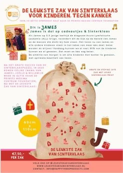 Jute Zak Sinterklaas 60 X 110 Prinses Máxima Centrum Foundation -Creatieve Speelgoed Winkel JutezakSinterklaas60x110PrinsesMaximaCentrumFoundationd
