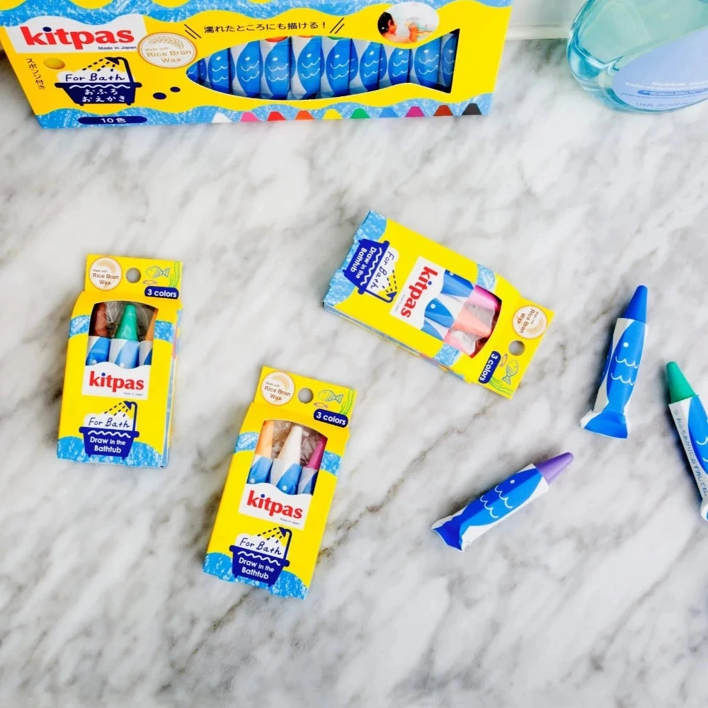 Kitpas Badkrijtjes Groen Blauw Paars 3 Jr+ 2 Kitpas Badkrijtjes Groen Blauw Paars 3 Jr+ - Afbeelding 2