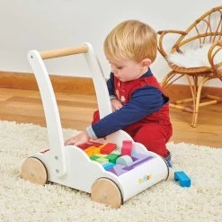 Le Toy Van Blokkenkar Rainbow 12 Mnd+ -Creatieve Speelgoed Winkel LeToyVanblokkenkarRainbowPL102c