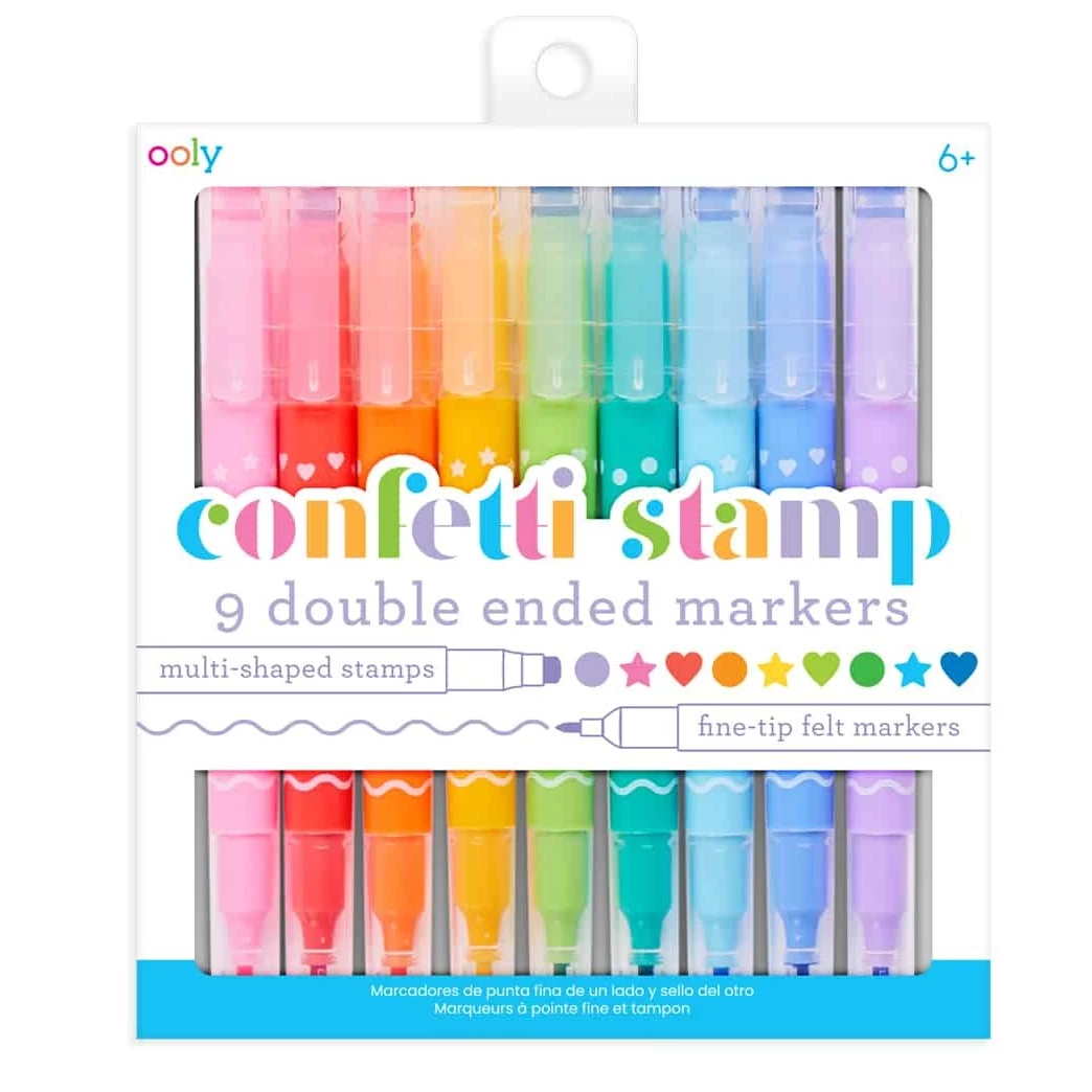 OOLY Confetti Markers Confetti 9 Stks 6 Jr+ 1 OOLY Confetti Markers Confetti 9 Stks 6 Jr+