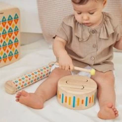 Plan Toys Trommel 18 Mnd+ 5 Plan Toys Trommel 18 Mnd+ -Creatieve Speelgoed Winkel PlanToystrommel6445c