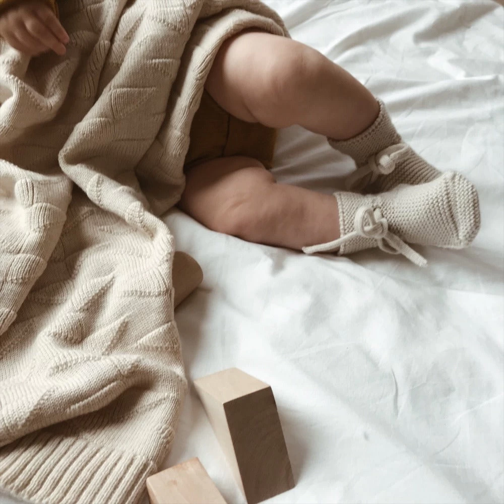 HVID Slofjes Sand 0-9 Mnd 6 HVID Slofjes Sand 0-9 Mnd - Afbeelding 6