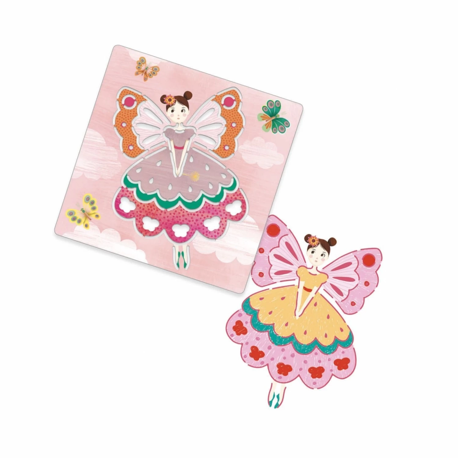 DJECO Tekensjablonen Feeën 4 Jr+ 3 DJECO Tekensjablonen Feeën 4 Jr+ - Afbeelding 3