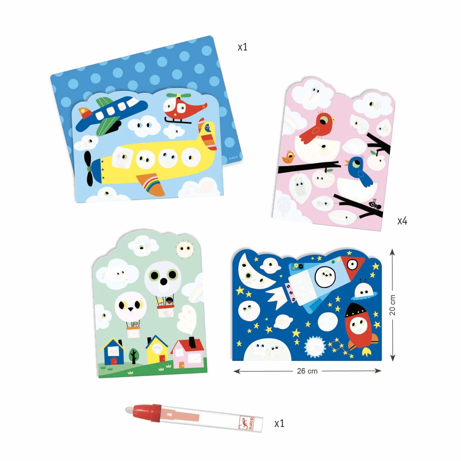 DJECO Magisch Kleuren Hidden Sky 18 Mnd+ 2 DJECO Magisch Kleuren Hidden Sky 18 Mnd+ - Afbeelding 2