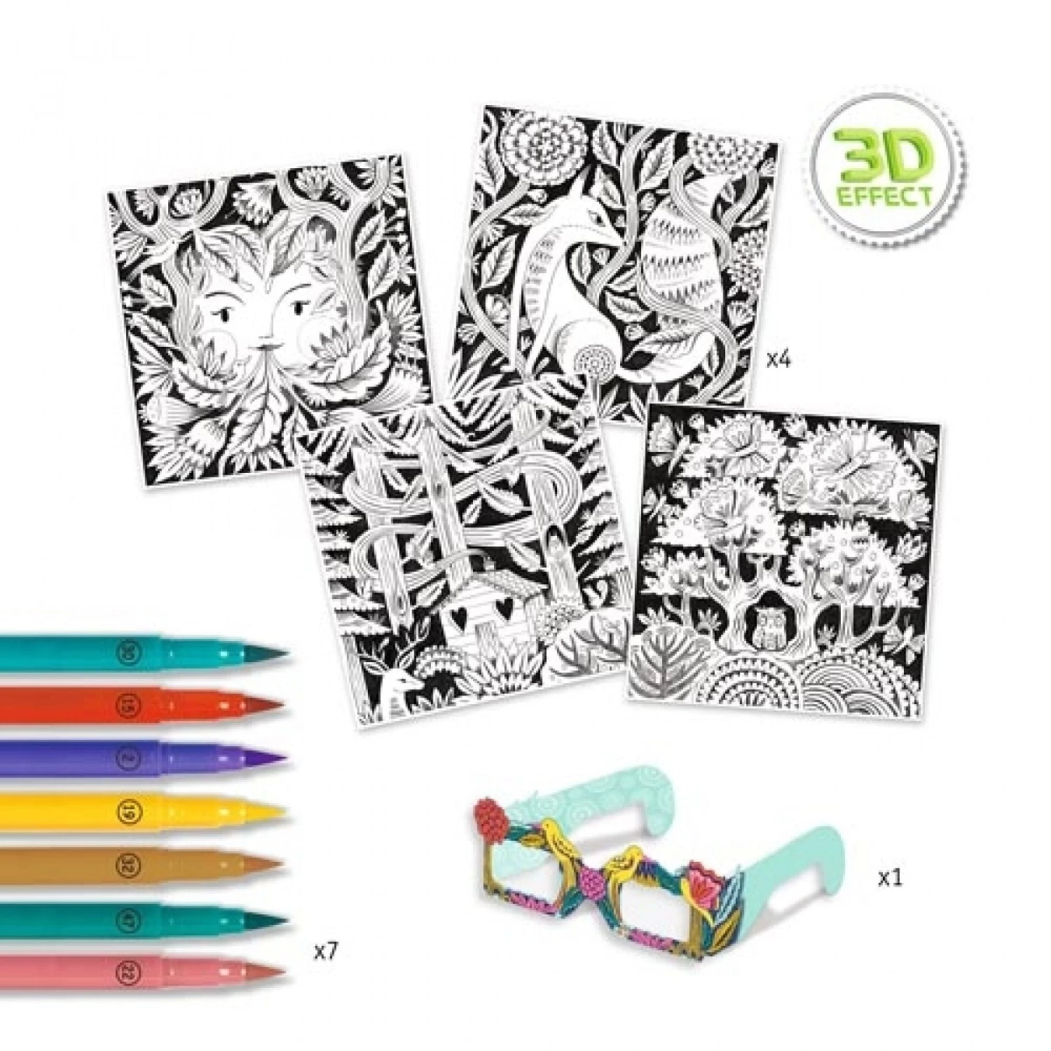 DJECO 3D Kleuren Fantasiebos 7 Jr+ 3 DJECO 3D Kleuren Fantasiebos 7 Jr+ - Afbeelding 3