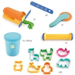 DJECO Klei Kappersset 3-6 Jr -Creatieve Speelgoed Winkel djeco klei startersset dj09020c