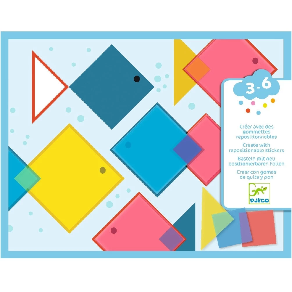 DJECO Raamstickers Magic Squares 3 Jr+ 1 DJECO Raamstickers Magic Squares 3 Jr+