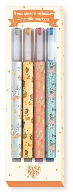 DJECO Metallic Markers Elodie 4 Stks 6jr+