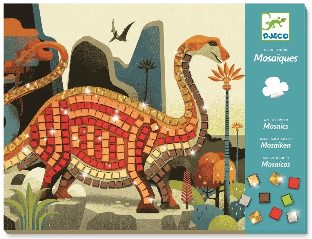 DJECO Mozaiek Set Dinosaurus 4 Jr+ 1 DJECO Mozaiek Set Dinosaurus 4 Jr+