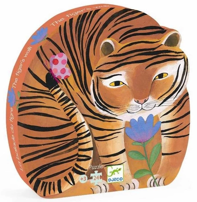 DJECO Puzzel Tijger 2.5 Jr / 24 Stks