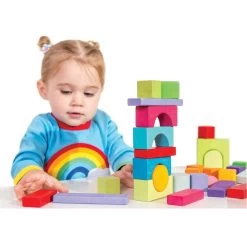 Le Toy Van Blokkenkar Rainbow 12 Mnd+ -Creatieve Speelgoed Winkel le toy van blokkenkar rainbow pl102 j